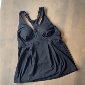 Lands End Black Tankini Top Excellent Condition